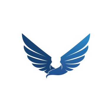 Falcon Wings Logo Şablonu vektör logo tasarımı