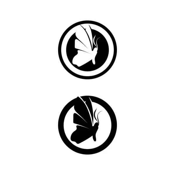 Wektor Butterfly Konceptualny Prosty Kolorowy Ikona Logo Wektor Zwierząt — Wektor stockowy