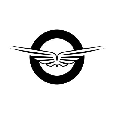 Falcon Wings Logo Şablonu vektör logo tasarımı