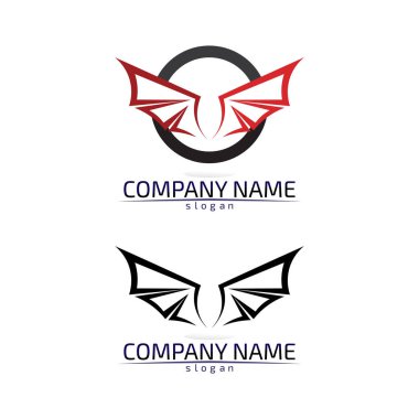Falcon Wings Logo Şablonu vektör logo tasarımı