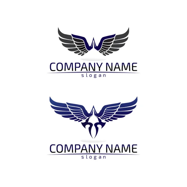 Falcon Wings Logo Template Vectoriel Icône Logo Design — Image vectorielle