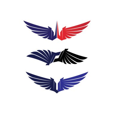 Falcon Wings Logo Şablonu vektör logo tasarımı