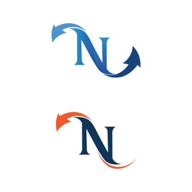 N Harfi Logo Şablonu vektörü ve desain