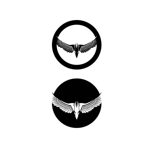 Falcon Asas Logo Template Vetor Ícone Logotipo Design —  Vetores de Stock