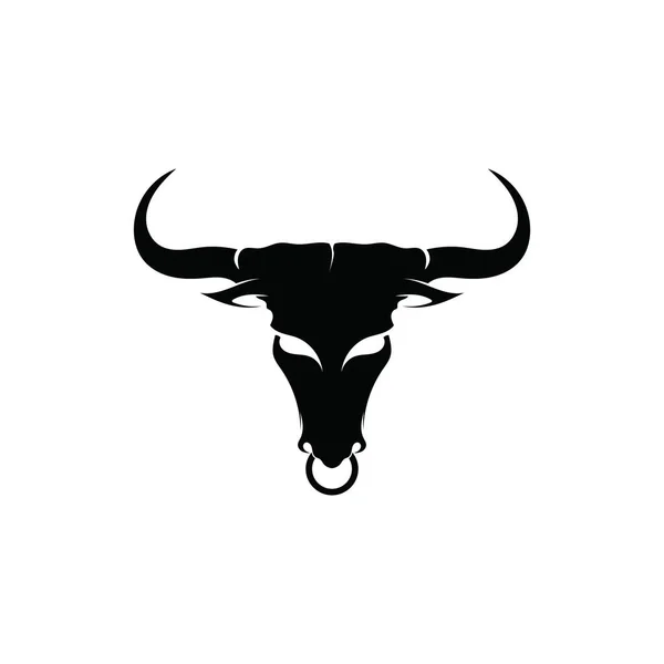 Bull Logo Corno Simboli Modello Icone App — Vettoriale Stock