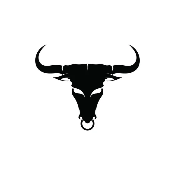 Bull Hoorn Logo Symbolen Sjabloon Pictogrammen App — Stockvector