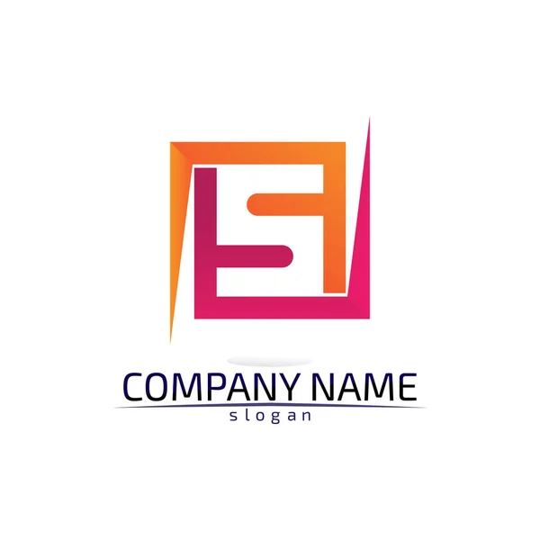 Entreprise Lettre Logo Design Vecteur — Image vectorielle