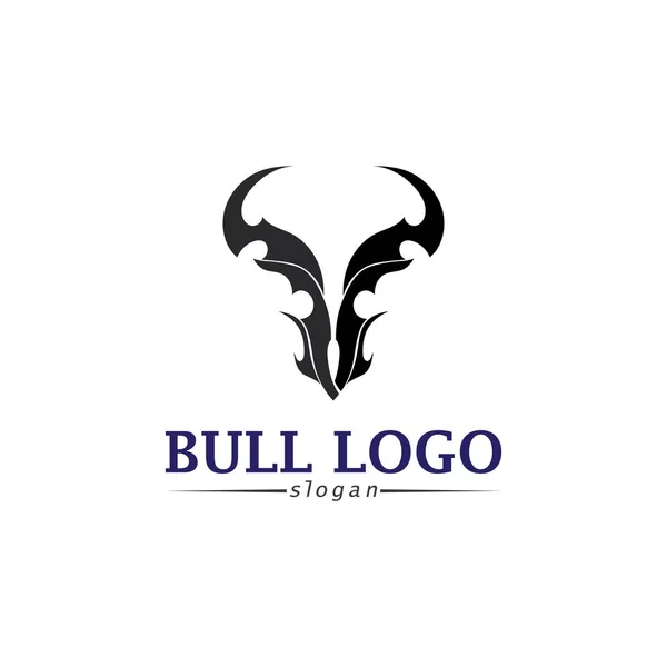 Bull Horn Logo Symboly Šablony Ikony App — Stockový vektor