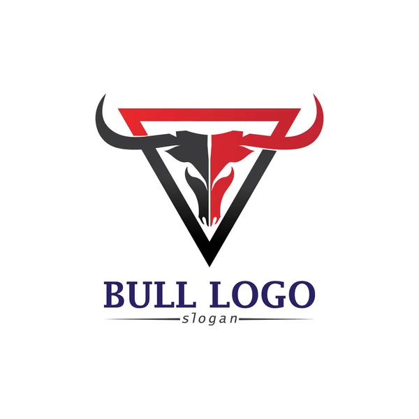 Bull Horn Logo Symbols Template Icons App — Stock Vector