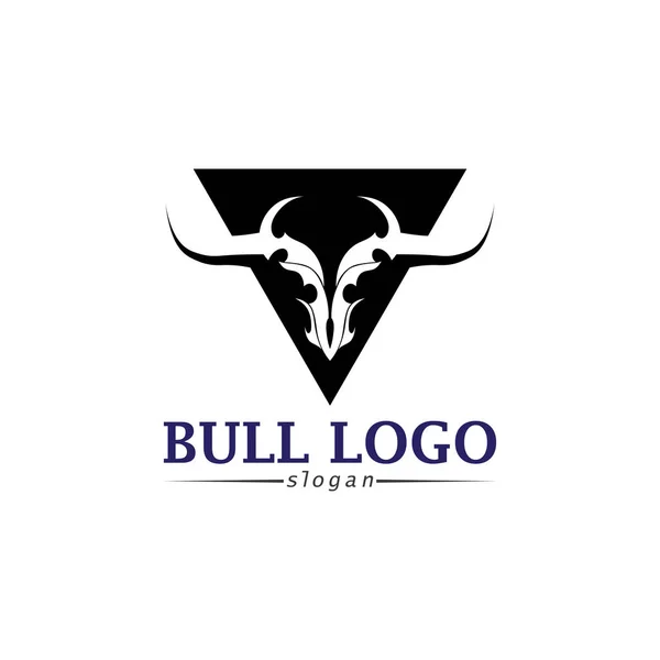 Bull Horn Logo Symbols Template Icons App — Stock Vector