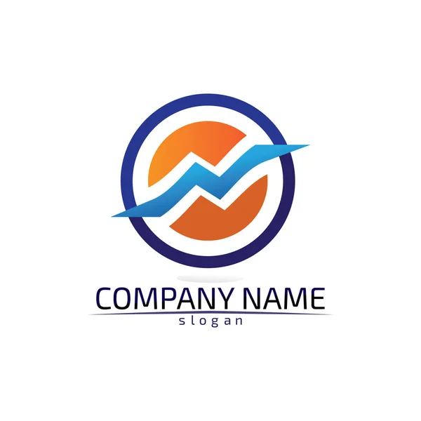 Carta Logo Template Vetor Desain —  Vetores de Stock