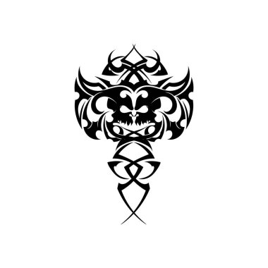 kabile etnik dövme ikonu vektör illüstrasyon tasarımı