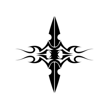 kabile etnik dövme ikonu vektör illüstrasyon tasarımı