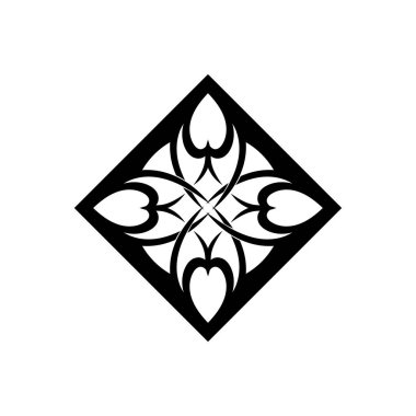 kabile etnik dövme ikonu vektör illüstrasyon tasarımı