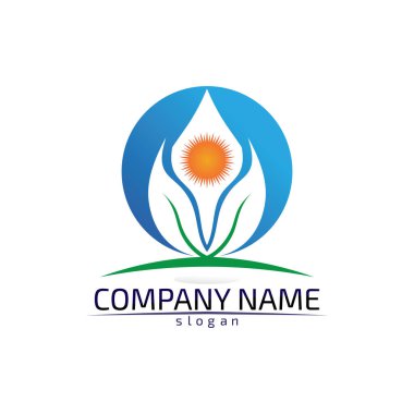 Dalgalar plaj logosu ve semboller simge uygulaması