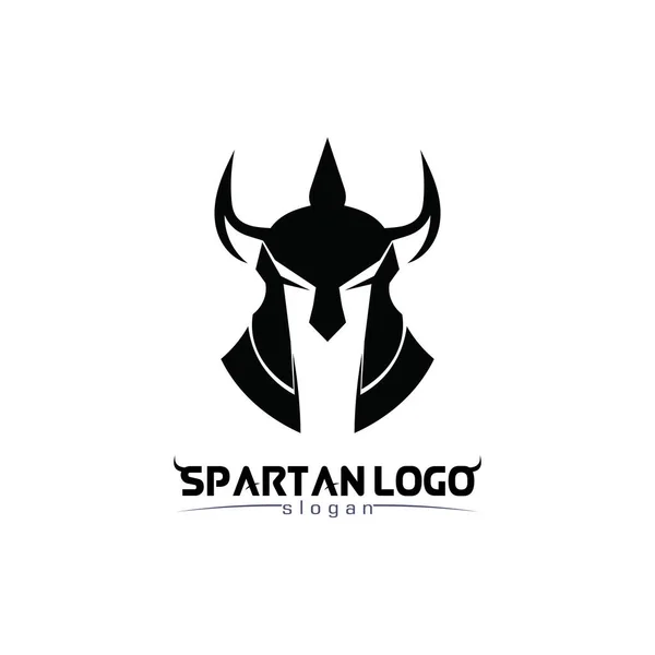 Sparta logosu siyah Glaiator ve vektör tasarım miğferi ve kafası 