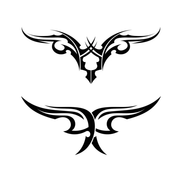Племінний Етнічний Татуювання Значок Векторний Дизайн Ілюстрації — стоковий вектор