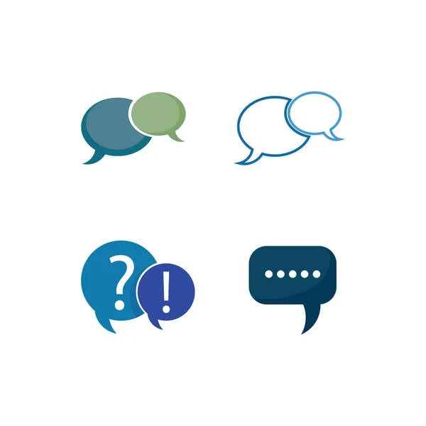 Diseño Logotipo Vector Símbolo Chat Mensaje — Archivo Imágenes Vectoriales