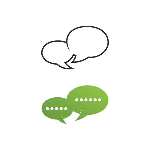 Chat Message Symbole Vectoriel Logo Design — Image vectorielle