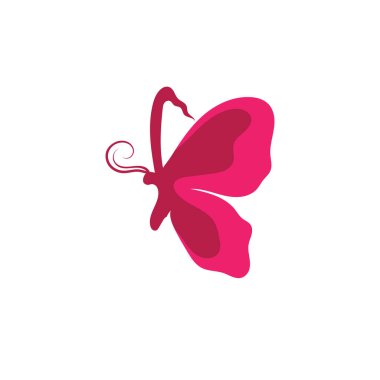 Vektör Kelebek kavramsal basit renkli simge Logo Vektörü Hayvan