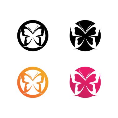 Vektör Kelebek kavramsal basit renkli simge Logo Vektörü Hayvan