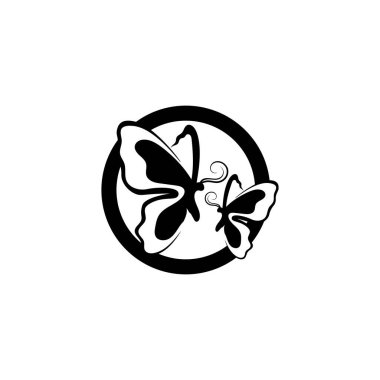 Vektör Kelebek kavramsal basit renkli simge Logo Vektörü Hayvan