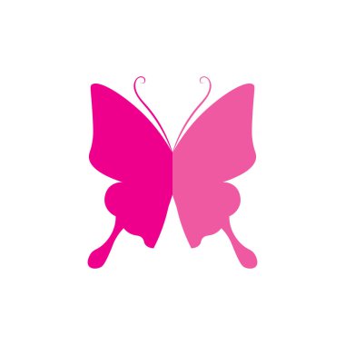 Vektör Kelebek kavramsal basit renkli simge Logo Vektörü Hayvan