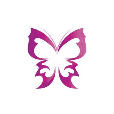 Vektör Kelebek kavramsal basit renkli simge Logo Vektörü Hayvan