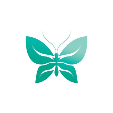 Vektör Kelebek kavramsal basit renkli simge Logo Vektörü Hayvan