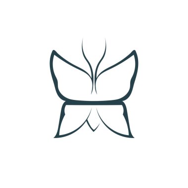 Vektör Kelebek kavramsal basit renkli simge Logo Vektörü Hayvan