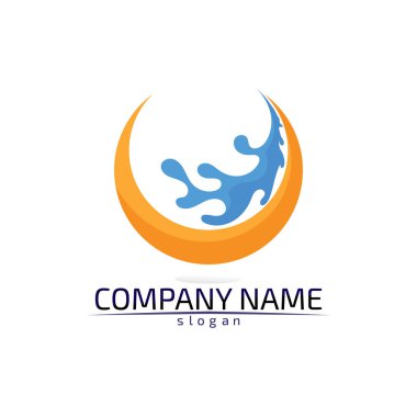 su damlası Logo Şablonu vektör çizimi dekoru