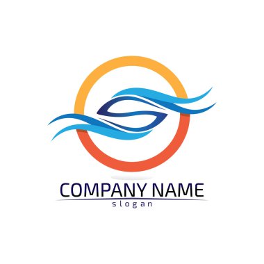 su damlası Logo Şablonu vektör çizimi dekoru