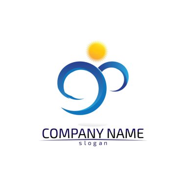 su damlası Logo Şablonu vektör çizimi dekoru