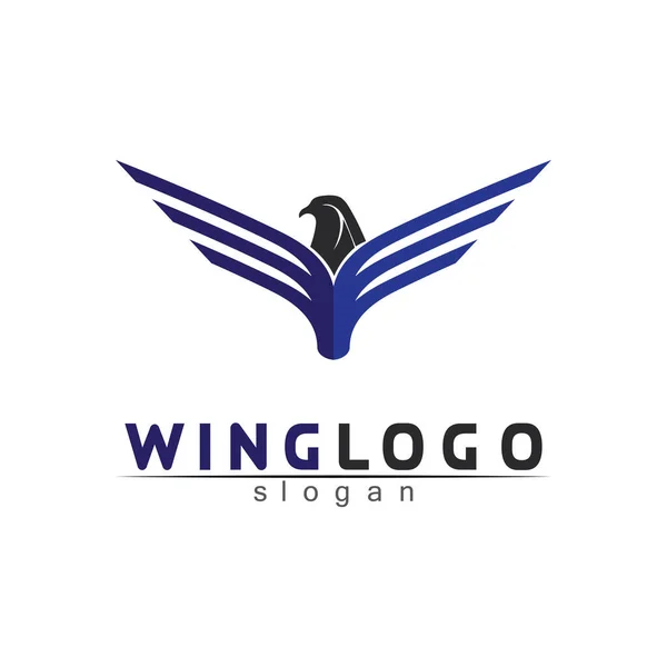 Falcon Wings Logo Template Icone Vettoriali Logo Design — Vettoriale Stock