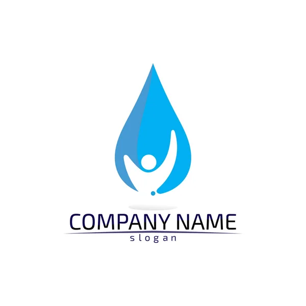 Water Drop Logo Template Vector Illustration Desig — Stock Vector