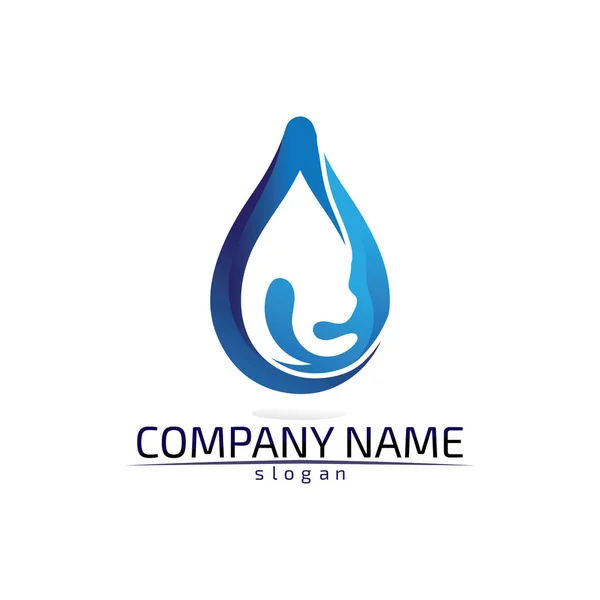 Water Drop Logo Template Vector Illustration Desig — Stock Vector