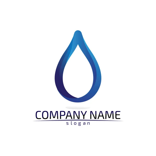 Water Drop Logo Template Vector Illustration Desig — Stock Vector