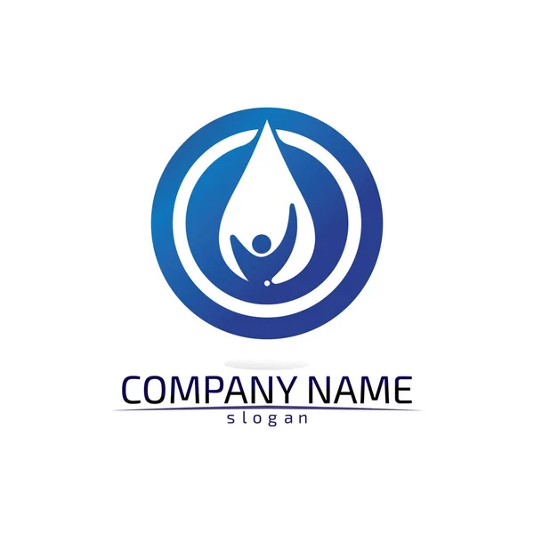 Water Drop Logo Template Vector Illustration Desig — Stock Vector