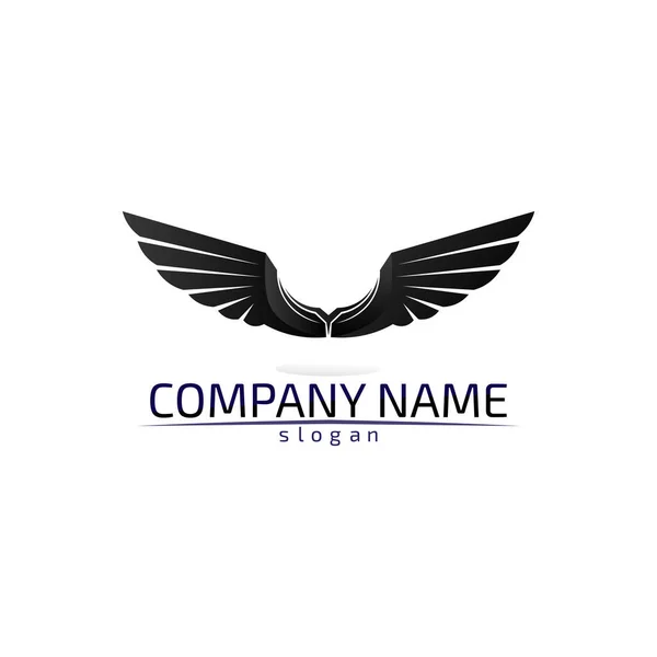 Falcon Wings Logo Template Vectoriel Icône Logo Design — Image vectorielle