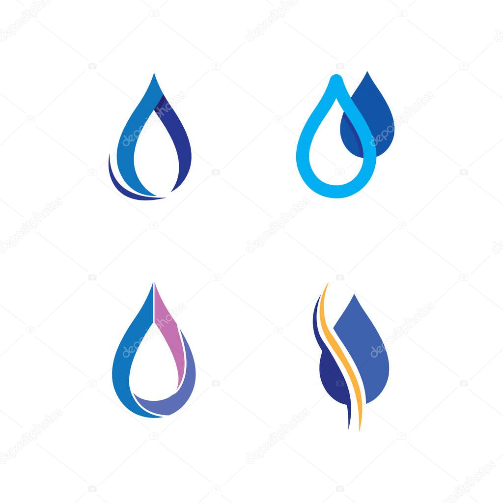 Water drop Logo Template vector illustration desig
