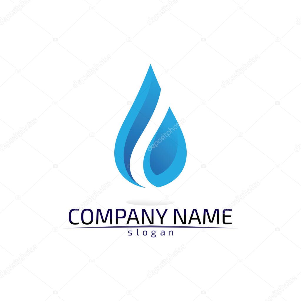 Water drop Logo Template vector illustration desig
