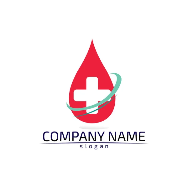 Zdravotní Logo Péče Lékařství Medicína Meditace Nemocniční Design Ikony Vektor — Stockový vektor