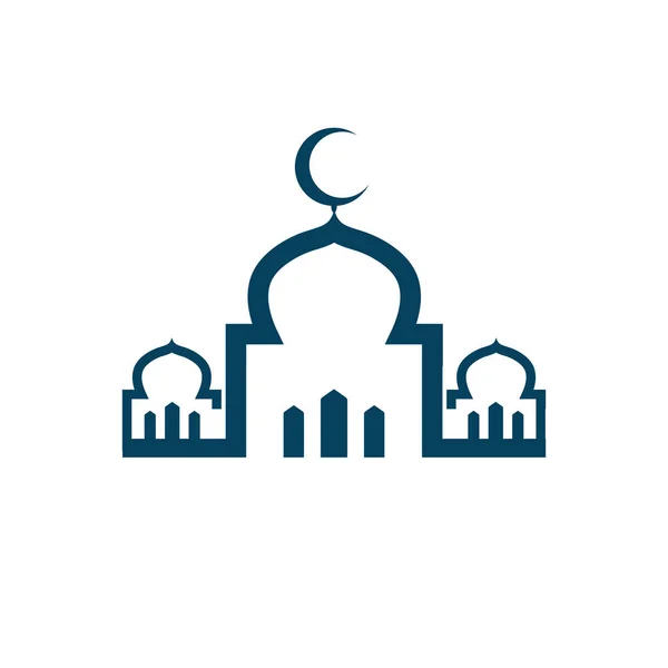 Moskee Ramadhan Islamitisch Ontwerp Arabische Log — Stockvector