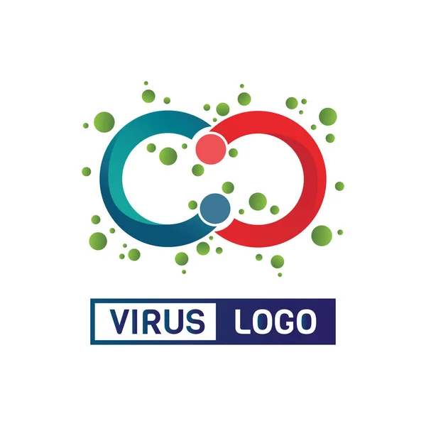 Virus Corona Virus Vector Máscara Diseño Logo Viral Vector Diseño — Archivo Imágenes Vectoriales