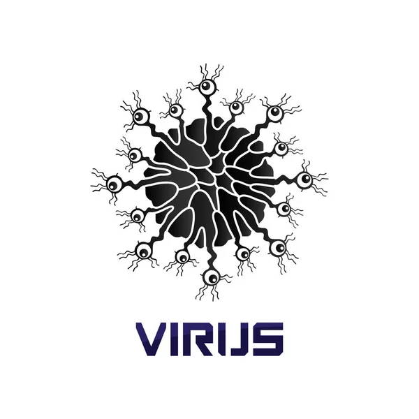 Virus Korona Virus Vektor Design Masky Logo Virový Vektor Symbol — Stockový vektor