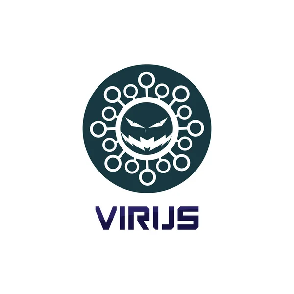 Virus Korona Virus Vektor Design Masky Logo Virový Vektor Symbol — Stockový vektor