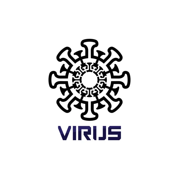 Virus Korona Virus Vektor Design Masky Logo Virový Vektor Symbol — Stockový vektor