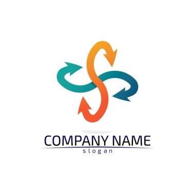 Ok vektör illüstrasyon simgesi Logo Şablonu tasarımı