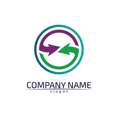 Ok vektör illüstrasyon simgesi Logo Şablonu tasarımı