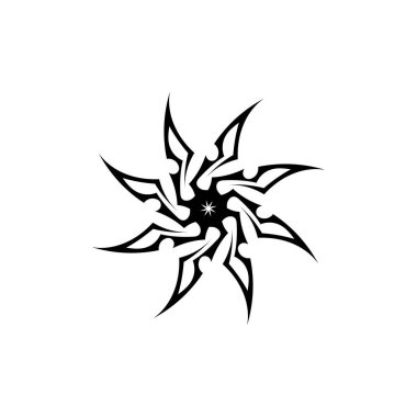 kabile etnik dövme ikonu vektör illüstrasyon tasarımı